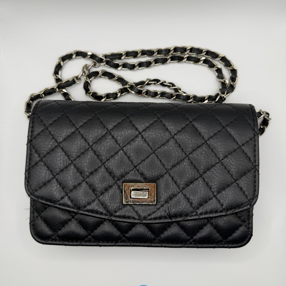 Quilted Crossbody Bag Women Small Black Chain Strap Evening Clutch